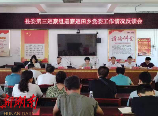 县委第三巡察组向巡田乡党委反馈巡察情况_邵阳头条网